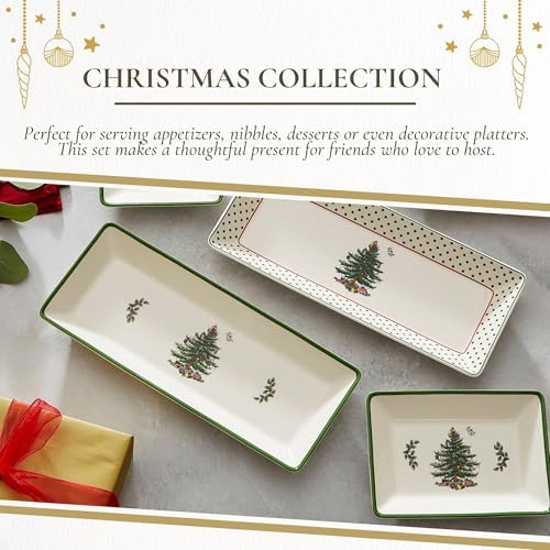 Spode Christmas Tree 3-Piece Traditional Nesting Trays - Set of 3