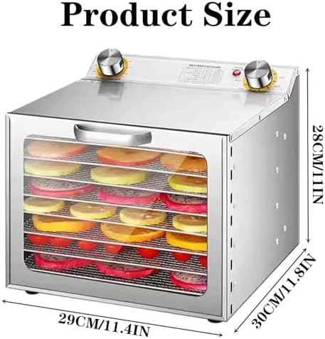 Commercial Food Dehydrator, 8-Layer, 30-90℃ Control