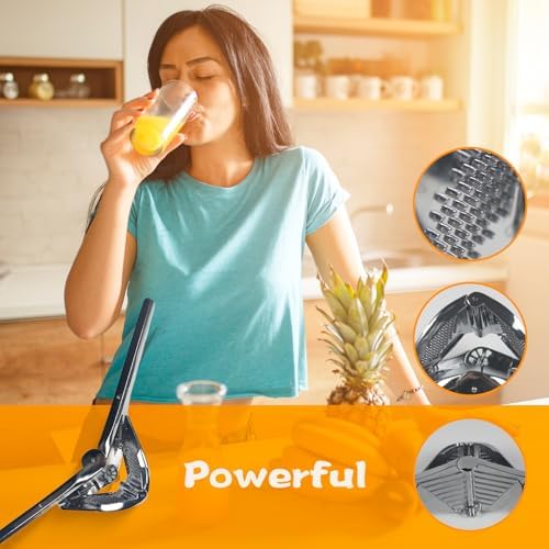 Stainless Steel Lemon Squeezer with Built-in Strainer