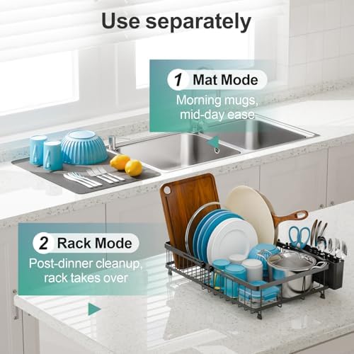 GSlife Dish Drying Rack, Black