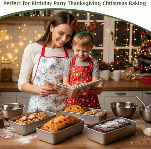 10 Pack Stainless Steel Loaf Pan Set 9 x 5 Inch Bread Baking Pans