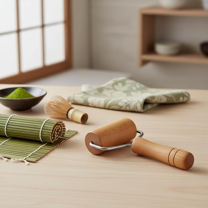 Small Rolling Pin, Pizza Dough Roller, Non Stick Wood Pastry Roller, Kitchen - Image 8