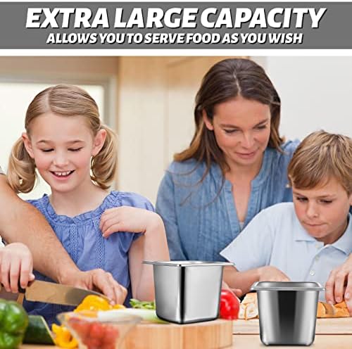 Rtteri 22 Pcs 1/6 Size Pan 6 Inch Deep Metal Hotel Steam Table Pan