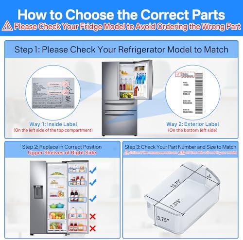 DA97-12650A Door Shelf Bin Only for Right Side Samsung Refrigerator