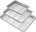 Wildone Baking Sheet with Rack Set (3 Pans + 3 Racks), Stainless Steel