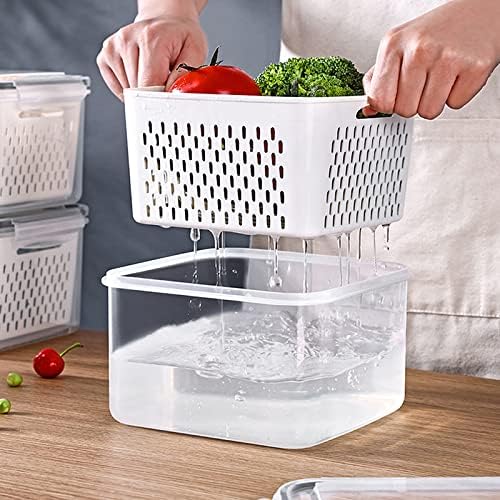 3Pack Fridge Food Storage Containers with Strainer