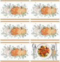 Tarklanda Fall Vinyl Table Placemats Set of 6, 11 x 15.7 Inches