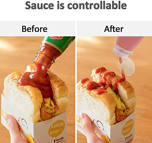 4Pcs Squeeze Salad Dressing Bottles, Leakproof Mini Sauce Condiment