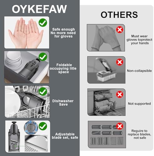 Safe Mandoline Slicer for Kitchen, Potato Slicer for Chips,Vegetable Cutter