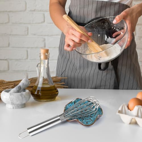 Spoon Rest for Stove Top, 5.3 Inch Ceramic Spoon Holder for Kitchen