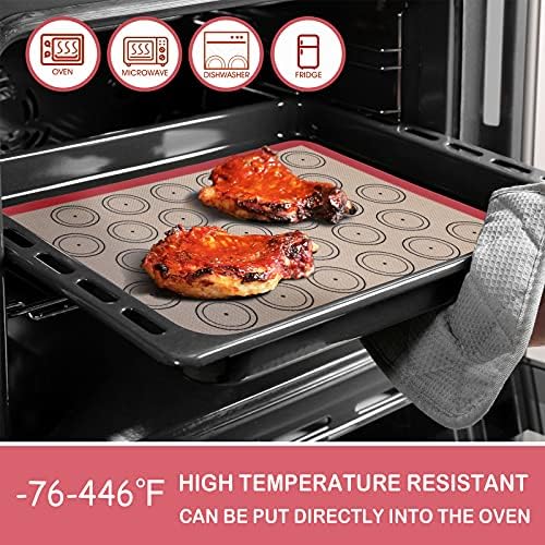 STATINT Macaron Silicone Baking Mat, Half Sheet Baking Mat, Set of 3