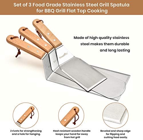 Stanbroil Stainless Steel Spatula Set Tools for Blackstone and Camp