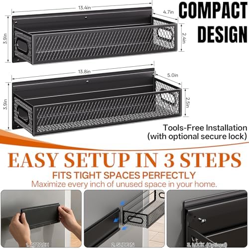DTUQYX 2-Pack Slidable Magnetic Laundry Organizer