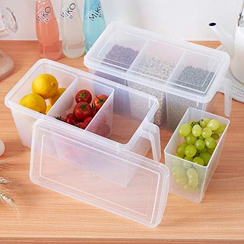 2-Pack Divided Veggie Storage Containers with Lids