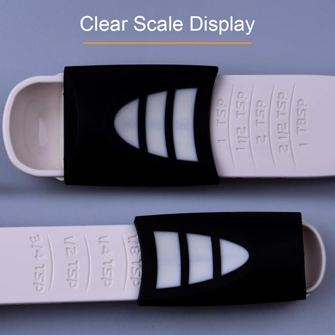 Adjustable Measuring Spoon White, Creative Double End Adjustable Scale - Image 2
