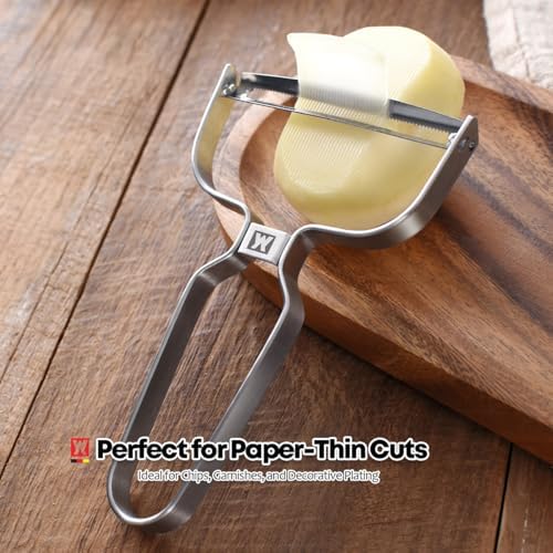 Wagensteiger Stainless Steel Potato Peeler with Extra-Wide Peeling