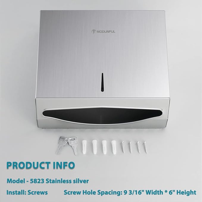 Paper Towel Dispenser Wall Mount: Large Capacity Commercial Paper Towel Holder - Image 2