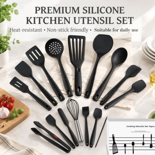 16-Piece Silicone Spatula Set