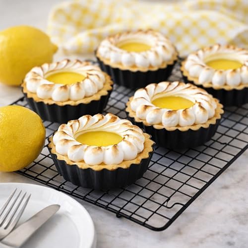 24 Pcs Mini Tart Pans with Removable Bottom, 3 Inch Round Nonstick