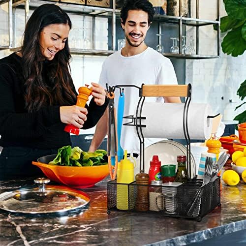 FANGSUN Grill Caddy, BBQ Caddy with Paper Towel Holder for Outdoor