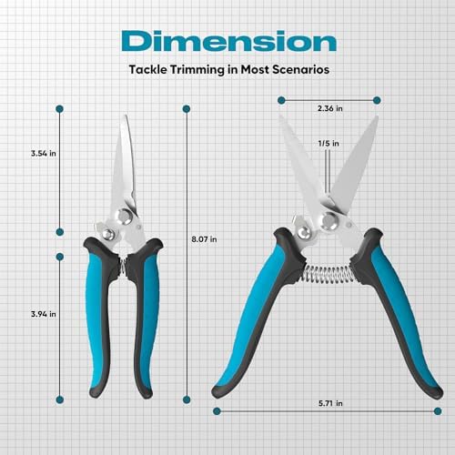 GARTOL 8" Heavy Duty Scissors & Tin Snips - All Purpose Utility Shears