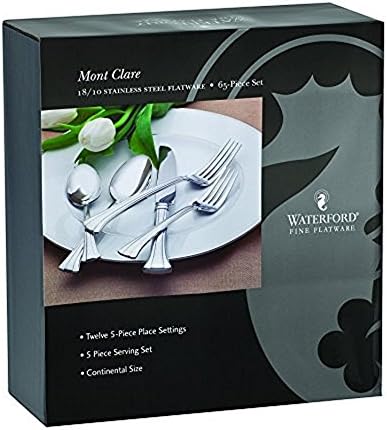 Waterford Mont Clare 18/10 Stainless Steel 65-Piece Set, Service for