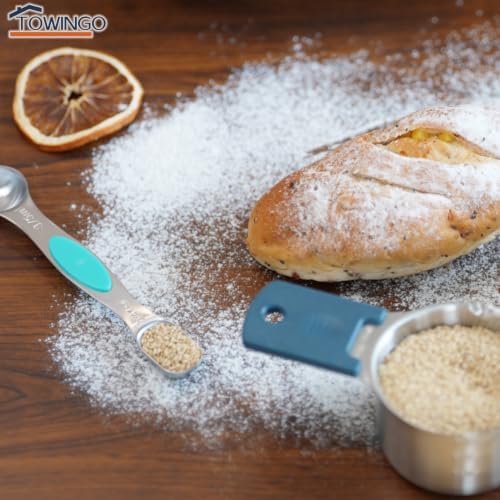 Magnetic Stainless Steel Measuring Spoons Set for Kitchen Cooking