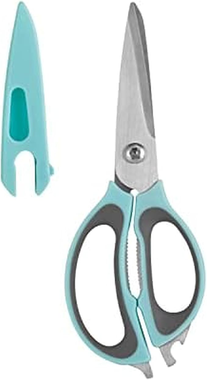 Farberware 4-in-1 Kitchen Shears, Aqua and Gray by Farberware