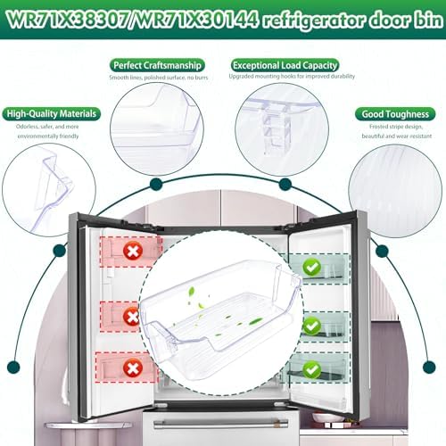 WR71X38307, WR71X30144 Door Shelf Bin Compatible with ge refrigerators