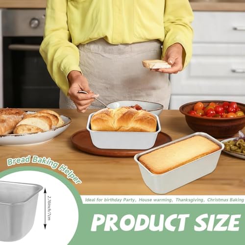 QTLCOHD 4 Pack Loaf Pans for Baking Bread, 7 x 3 Inch