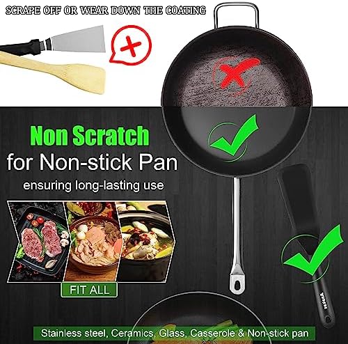 Anaeat Silicone Thin Spatula Set of 2 - Mini Brownie Serving Spatulas