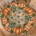 Robvobe Fall Round Fitted Tablecloth with Elastic, 40"-44"
