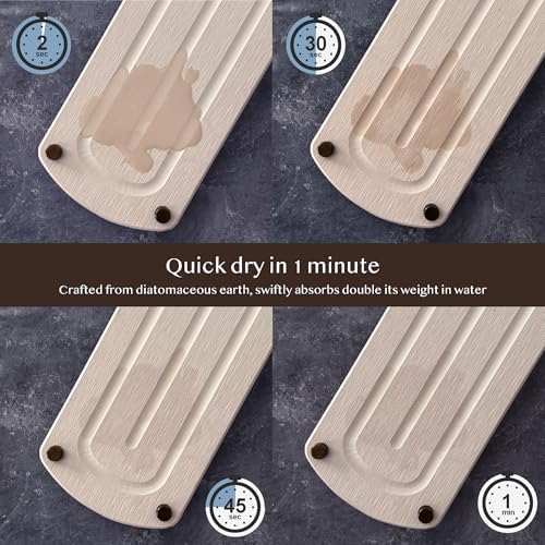 2PCS Absorbing Stone Soap Tray, Diatomaceous Earth