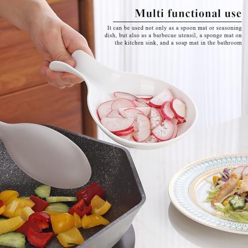 Kyraton Spoon Rest 2 Pack, Plastic Spoon Holder For Kitchen Counter