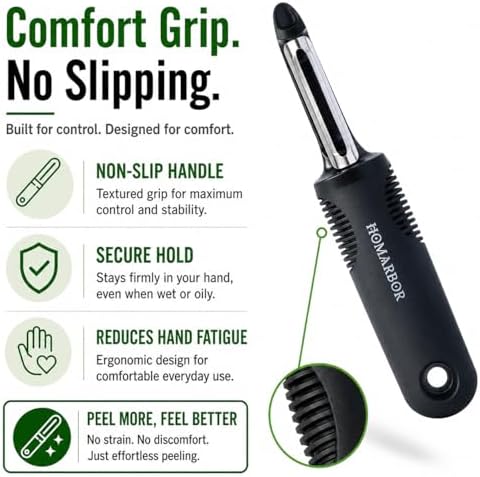 Vegetable Peeler for Kitchen, Sharp Swivel Blade, Potato & Carrot