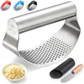 Zulay Kitchen Garlic Press Rocker Set, Stainless Steel