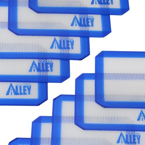 10 Non-stick Silicone Mat Pad, Small Rectangle 5 X 4 Inch, Blue