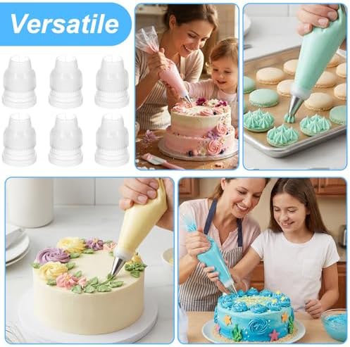 40 PCS Piping Bag Couplers for Icing Nozzles, Plastic Standard Coupler