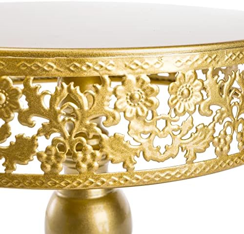 Jucoan 10 Pieces Gold Metal Cake Stand Set, Cupcake Holder Pastry