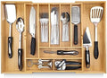 Pristine Bamboo Silverware Organizer - Expandable Kitchen Drawer