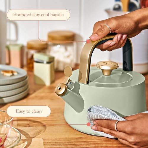 Stovetop Tea Kettle, 1.8L Ceramic Coated Stainless Steel