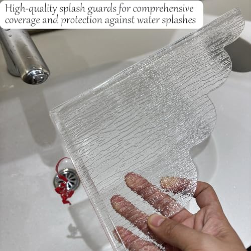 Large Shower Splash Guard, 2 Pack, 9.1 x 11.5 Inch, Waterproof Bathtub