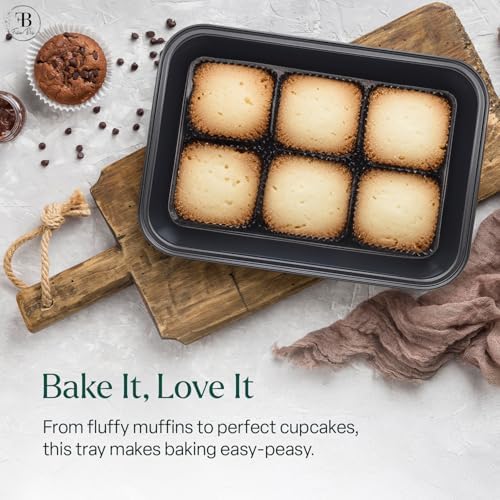 Fusion Bliss Nonstick Baking Sheets Set – 3-Piece Heavy Duty Carbon