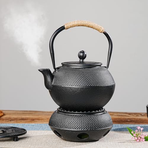 Sungmor Black Cast Iron Teapot Warmer - Base with Candle Holder