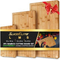 SliceElite Bamboo Cutting Board Set of 3 Wooden Cutting Boards for