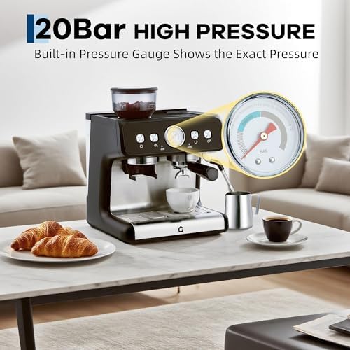 20 Bar Semi-Automatic Espresso Machine with Grinder