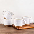 GBhome 16 oz Coffee Mugs Set of 4, Stackable Ceramic Coffee Cups Set