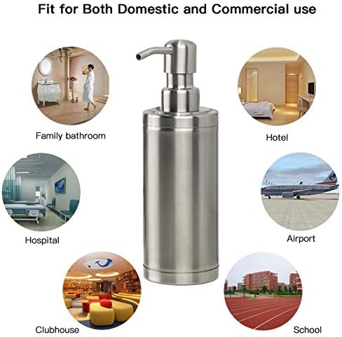 GAPPO Brushed Nickel Soap Dispenser Stainless Steel Metal Pump Hand