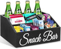 Snack Organizer for Countertop, Wooden Snack Tray and Food Storage