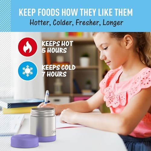 THERMOS FUNTAINER Kids Food Jar, 10oz, Purple